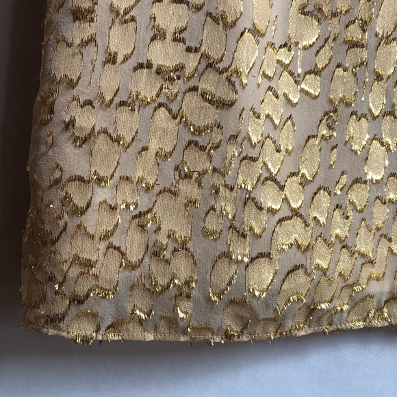 Lilly Pulitzer Betty Packin Heat Silk Chiffon Gold Silk Sleeveless Dress Small - Picture 11 of 15